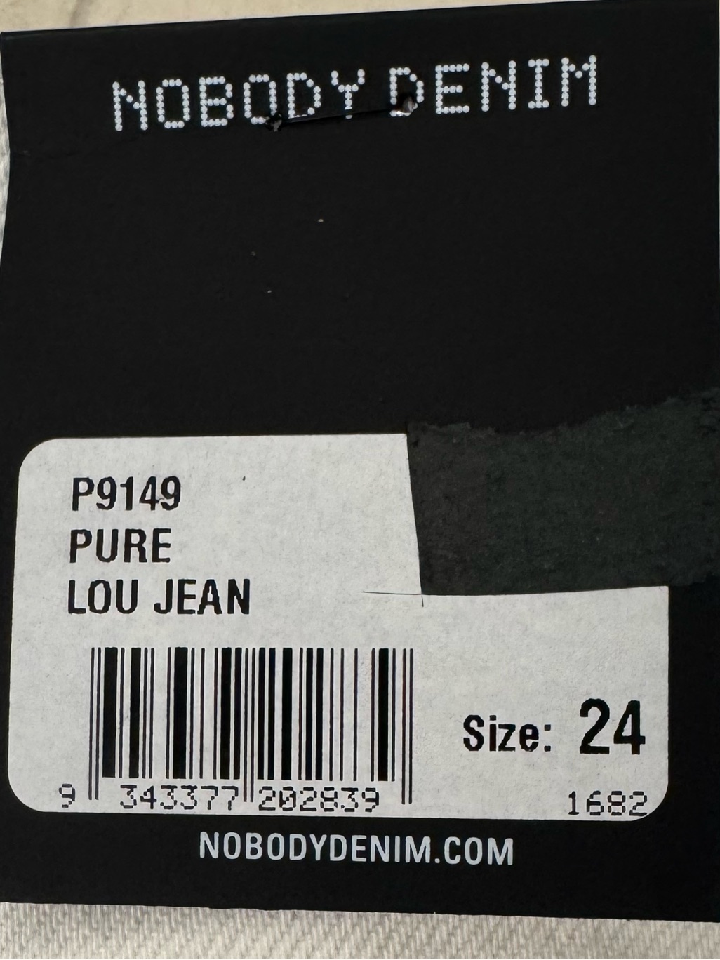 Nobody Denim Off-White Straight-Leg Ripped Jeans — image 7 of 8